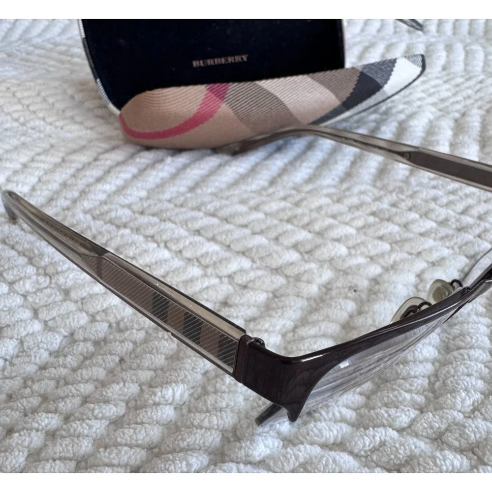 Burberry Eyeglasses Frames B1289 1212 Brown 55-16-140 Made Italy w/Case Designer